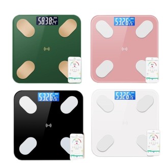 Smart Bluetooth Weight Scale Home Body Fat Measurement Health Scale Battery Model(White True Class)