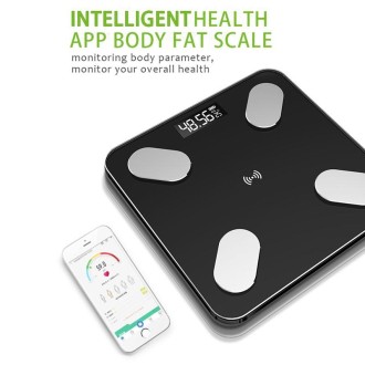 Smart Bluetooth Weight Scale Home Body Fat Measurement Health Scale Battery Model(White True Class)