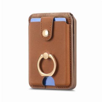 Magsafe Cross Vertical Card Bag Case For iPhone 15 / 14 / 13(Brown)