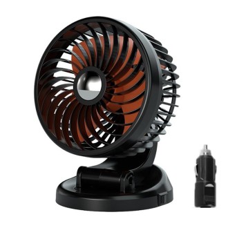 F612 5W Car Rotatable Turntable Silent Fan(24V Cigarette Lighter)