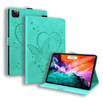 For iPad Pro 12.9 (2020) / (2021) Love Butterfly Pattern Horizontal Flip Leather Tablet Case with Holder & Sleep / Wake-up Funct