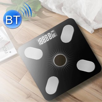 Smart Bluetooth Weight Scale Home Body Fat Measurement Health Scale Battery Model(Black Silk Screen Film)