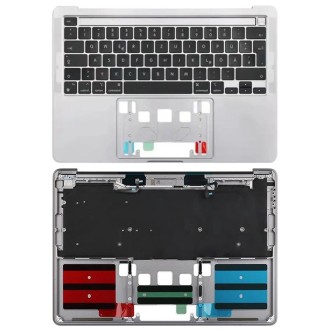 For Macbook Pro 13 inch 2021 A2338 C-side Cover + UK Edition Key Board (Silver)