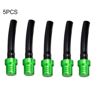 5 PCS Universal Motorcycle Tank Gas Fuel Cap Valve Vent Breather Hose Tube(Green)