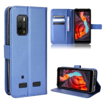 For Ulefone Armor X10 / X10 Pro Diamond Texture Leather Phone Case(Blue)