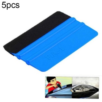 5pcs Felt Scraper Plastic Film Scraper Car Foil Cleaning Tools, Size:10×7cm(Blue)