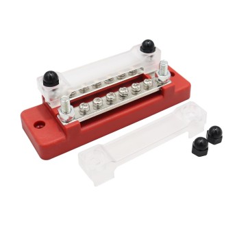 CP-3109-01 150A 12-48V RV Yacht Double-row 6-way Busbar(Red)