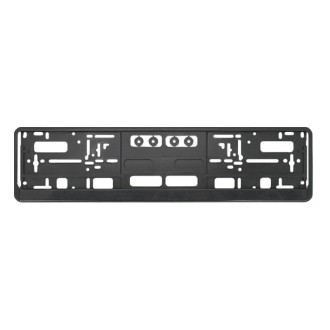 European Standard Single-strip Plastic License Plate Frame, Specification: Black