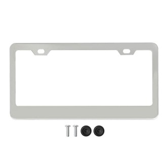 American Standard Aluminum Alloy License Plate Frame Including Accessories, Specification: Square Hole Round Corner Aluminum Spr