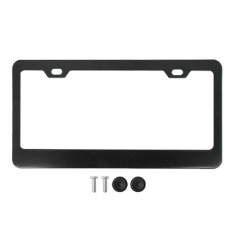 American Standard Aluminum Alloy License Plate Frame Including Accessories, Specification: Square Hole Rounded Corners Aluminum 