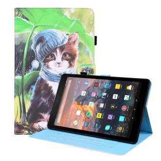 For Amazon Kindle Fire 7 Animal Pattern Horizontal Flip Leather Case with Holder & Card Slots & Photo Frame & Sleep / Wake-up Fu