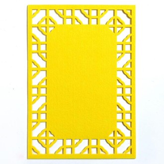 School Stereo Colorful Thick Non-woven Background Pad Decoration Materials, Size: 40x28cm(Yellow)