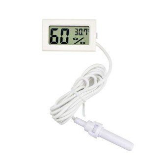 With Probe Digital Thermometer Hygrometer Electronic Temperature Detection Sensor, Model: FY-12 White