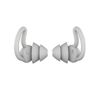 iMeBoBo A1 Shark Fin Version Nano Silicone Sleeping Noise Reduction Earplugs, Style:Two Layer(Grey)