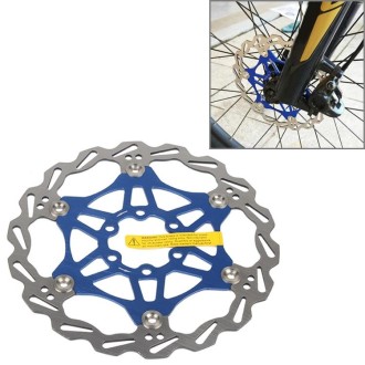 SNAIL FD-01 Mountain Bike Floating Disc Bicycle Brake Pad Six Nail Brake Disc, Size:160mm, Color:Blue