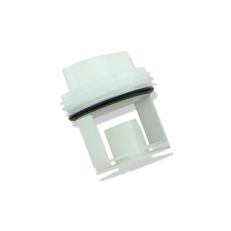 For Siemens Bosch WM1095/1065 WD7205 Washing Machine Drainage Pump Drain Outlet Seal Cover Plug(White)