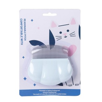 Pet Hair Removal Shell Comb Cat Tickling Massage Comb(Blue)