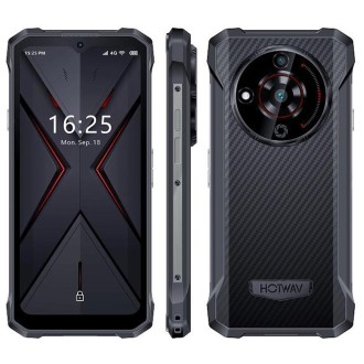 [HK Warehouse] HOTWAV T7 Rugged Phone, 4GB+128GB, 6280mAh, 6.52 inch Android 13 MT8788 Octa Core, Network: 4G, OTG(All Black)