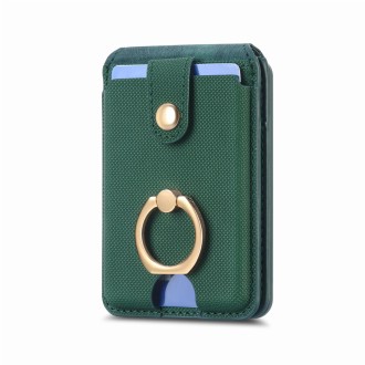 Magsafe Cross Vertical Card Bag Case For iPhone 15 / 14 / 13(Green)