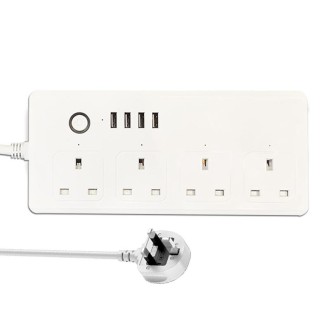 WIFI  13A SM-SO301-K 4 Holes + 4 USB Multi-purpose Smart Power Strip, UK Plug