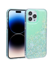 For iPhone 14 Pro DFANS DESIGN Snowflake Starlight Shining Phone Case(Green)