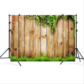 2.1m x 1.5m Flower Vine Vintage Wooden Board for Children Photographing Photography Background Cloth