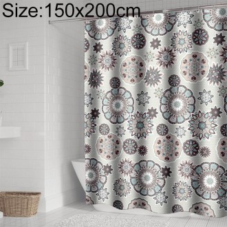 Bohemian Mandala Shower Curtains Bathroom Geometric Waterproof Bath Curtain, Size:150x200cm