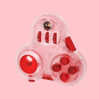 2 PCS Decompression Artifact Boring Vent Fingertip Rubik Cube Handle Fun Toy(Red)