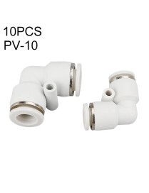 PV-10 LAIZE 10pcs PV Elbow Pneumatic Quick Fitting Connector