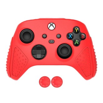 For XBox Series S / X Gamepad Non-Slip Silicone Protective Case(Red)