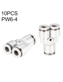 PW6-4 LAIZE 10pcs PW Y-type Tee Reducing Pneumatic Quick Fitting Connector