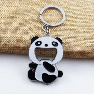 Cartoon Animal Shape Beer Bottle Opening Tool Opener Panda Keychain Pendant