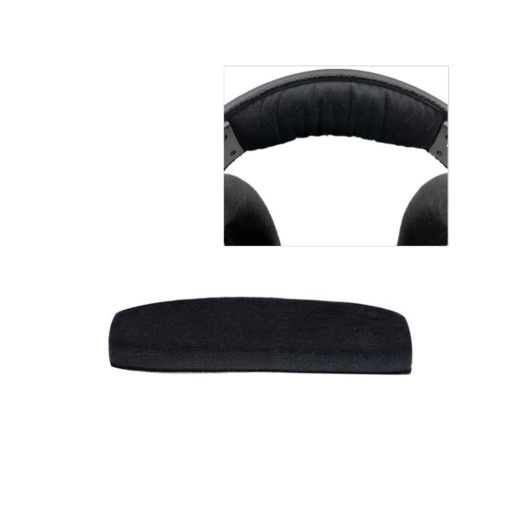 2 PCS For Sennheiser HD515 / HD555 / HD595 / HD598 / HD558 / PC360 Flannel Replacement Headband Head Beam Headgear Cover(Black)