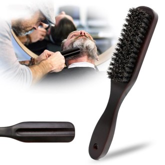 3 PCS Wooden Handle Boar Brush Cleaning Hair Men Beard Brush Anti-static Barber Shop Hair Styling Comb Shaving Tools