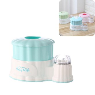 Living Room Round Plastic Retractable Tissue Box Household Multi-functional Drawer Box with Toothpick Box(Blue)