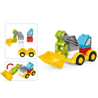 Children Large Particle Engineering Car Educational Assembly Building Block Toys, Style: Forklift