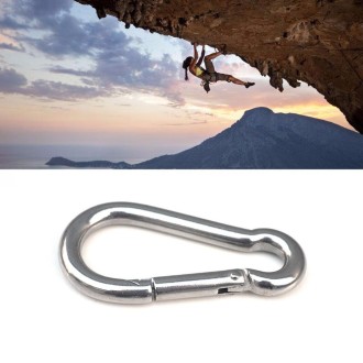 M7 Stainless Steel Carabiner Spring Hook Multi-tool Mountaineering Buckle Lock Camping Hook Rope, Inner Diameter: 6.84mm