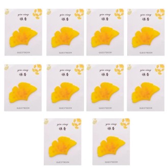 10pcs F073 Cute Small Fresh Leaves Sticky Notes Handbook Decorative Stickers(Ginkgo)