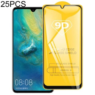 25 PCS 9D Full Glue Full Screen Tempered Glass Film For Huawei Enjoy 8 Plus