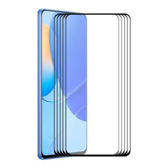 5 PCS For Huawei Nova 9 SE 5G ENKAY 6D Full Glue Tempered Glass Full Film