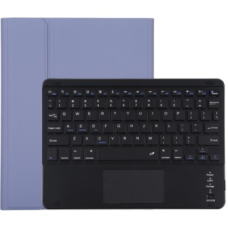 TG109BC Detachable Bluetooth Black Keyboard + Microfiber Leather Tablet Case for iPad Air 2020, with Touch Pad & Pen Slot & Hold