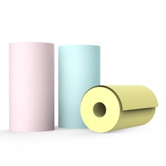 3pcs Color Label Printer Paper Sticker, Size: 57 x 25 mm