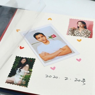 Art Retro DIY Pasted Film Photo Album Family Couple Commemorative Large-Capacity Album, Colour:18 inch Bell Island(40 White Card