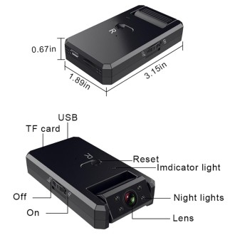 WD6-C Infrared Night Vision Mini HD WiFi Camera 120 Degrees Recorder