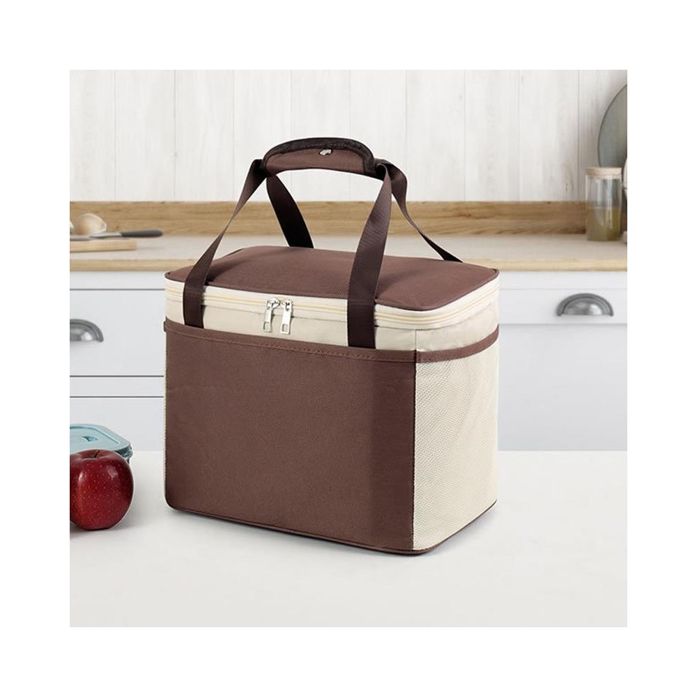 Reusable Lunch Bag Insulated Lunch Box Office School Picnic Beach Leak-Proof Lunch Tote Small  Coffee