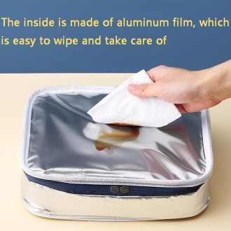 WORTHBUY Thickened Aluminum Foil Lunch Box Insulation Bag, Style: Large(Tote Bag)