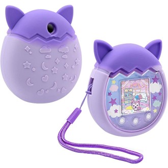 For Tamagotchi Pix Cartoon Electronic Pet Game Console Anti-Slip And Anti-Fall Silicone Protective Cover(Purple)