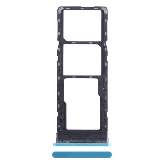 For Infinix Hot 12 X6817 SIM Card Tray + SIM Card Tray + Micro SD Card Tray (Blue)