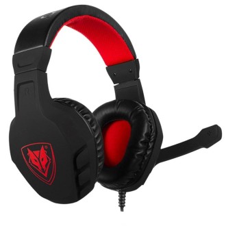 NUBWO U3 Computer Head-Mounted Gaming Subwoofer Headphone, Cable Length:1.6m(Black Red)