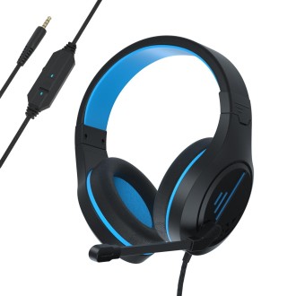 SADES MH601 3.5mm Plug Wire-controlled Noise Reduction E-sports Gaming Headset with Retractable Microphone, Cable Length: 2.2m(B